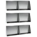 Keerwand 6 st 60 x 12 x 30 cm Gegalvaniseerd staal zilver
