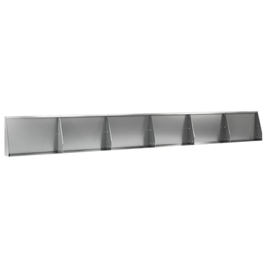 Keerwand 6 st 60 x 12 x 30 cm Gegalvaniseerd staal zilver
