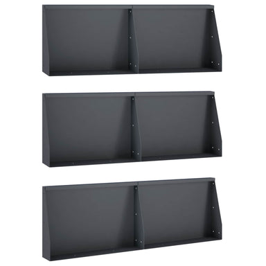 Keerwand 6 st 60 x 12 x 40 cm Staal Antraciet