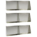 Keerwand 6 st 60 x 12 x 40 cm Roestvrij staal zilver