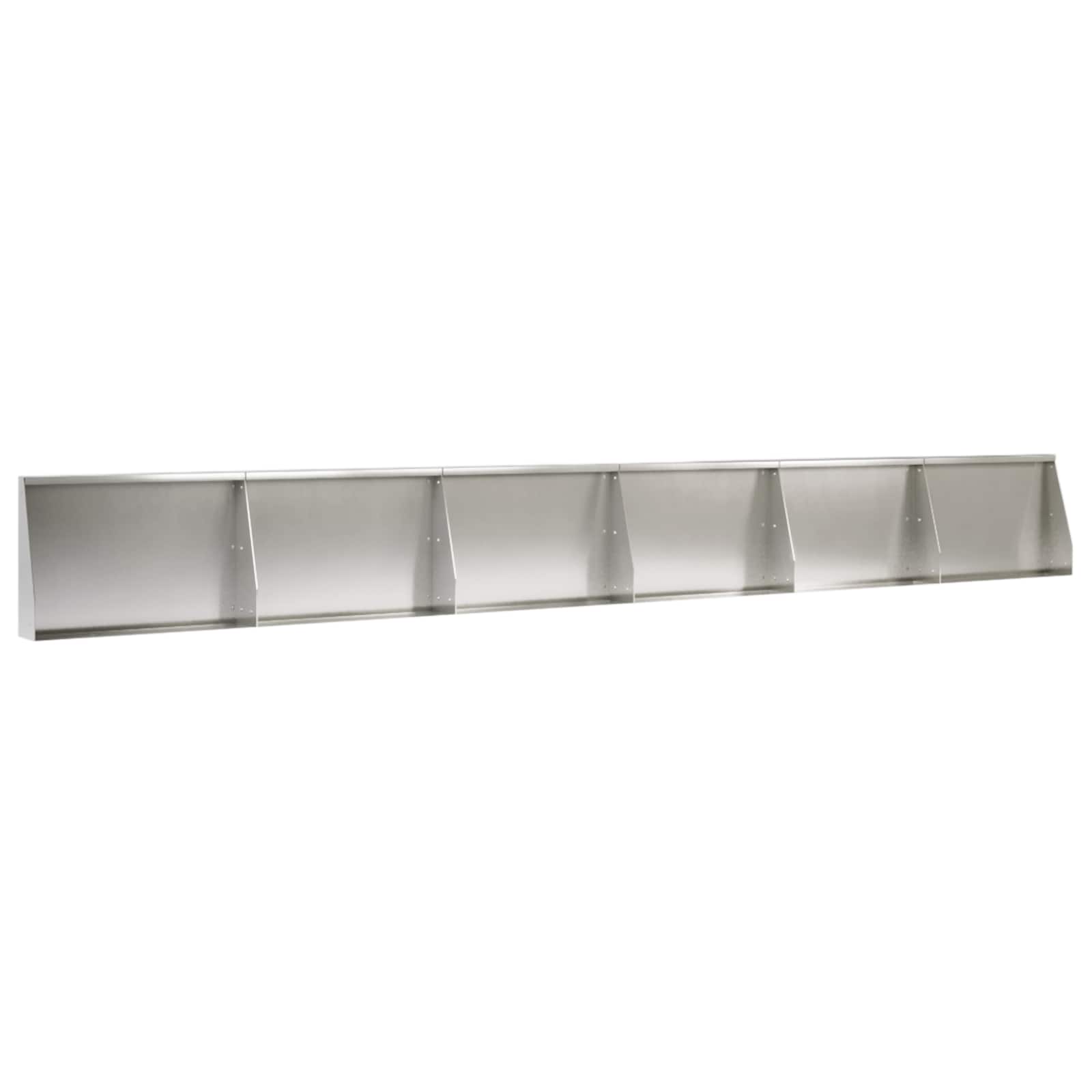 Keerwand 6 st 60 x 12 x 40 cm Roestvrij staal zilver