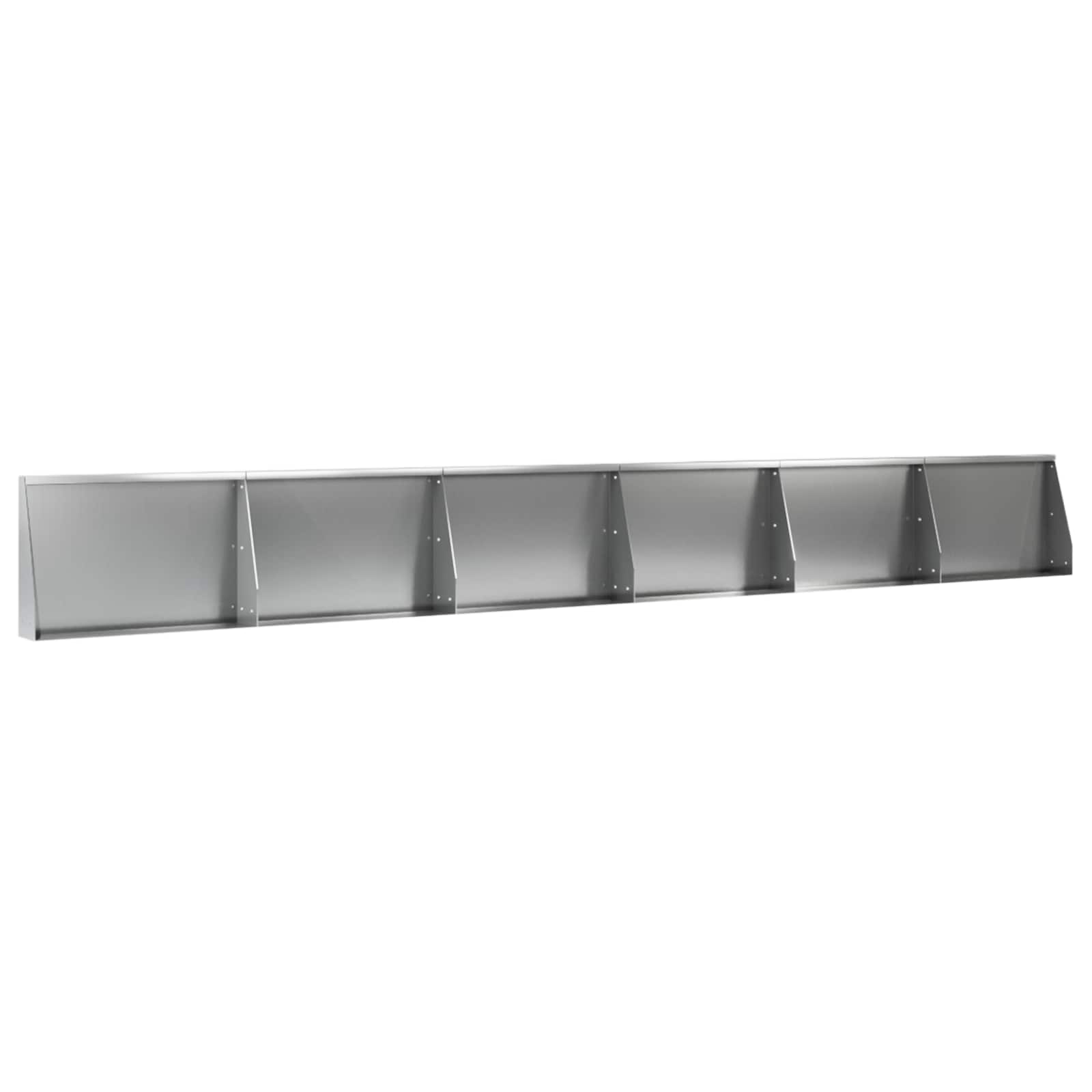 Keerwand 6 st 60 x 12 x 40 cm Gegalvaniseerd staal zilver