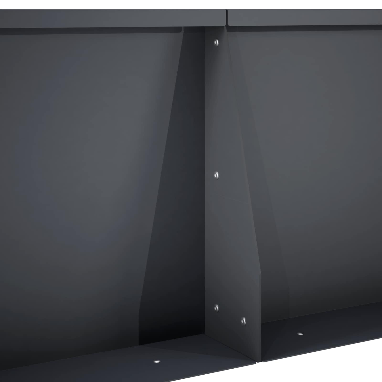 Keerwand 6 st 60 x 12 x 50 cm Staal Antraciet