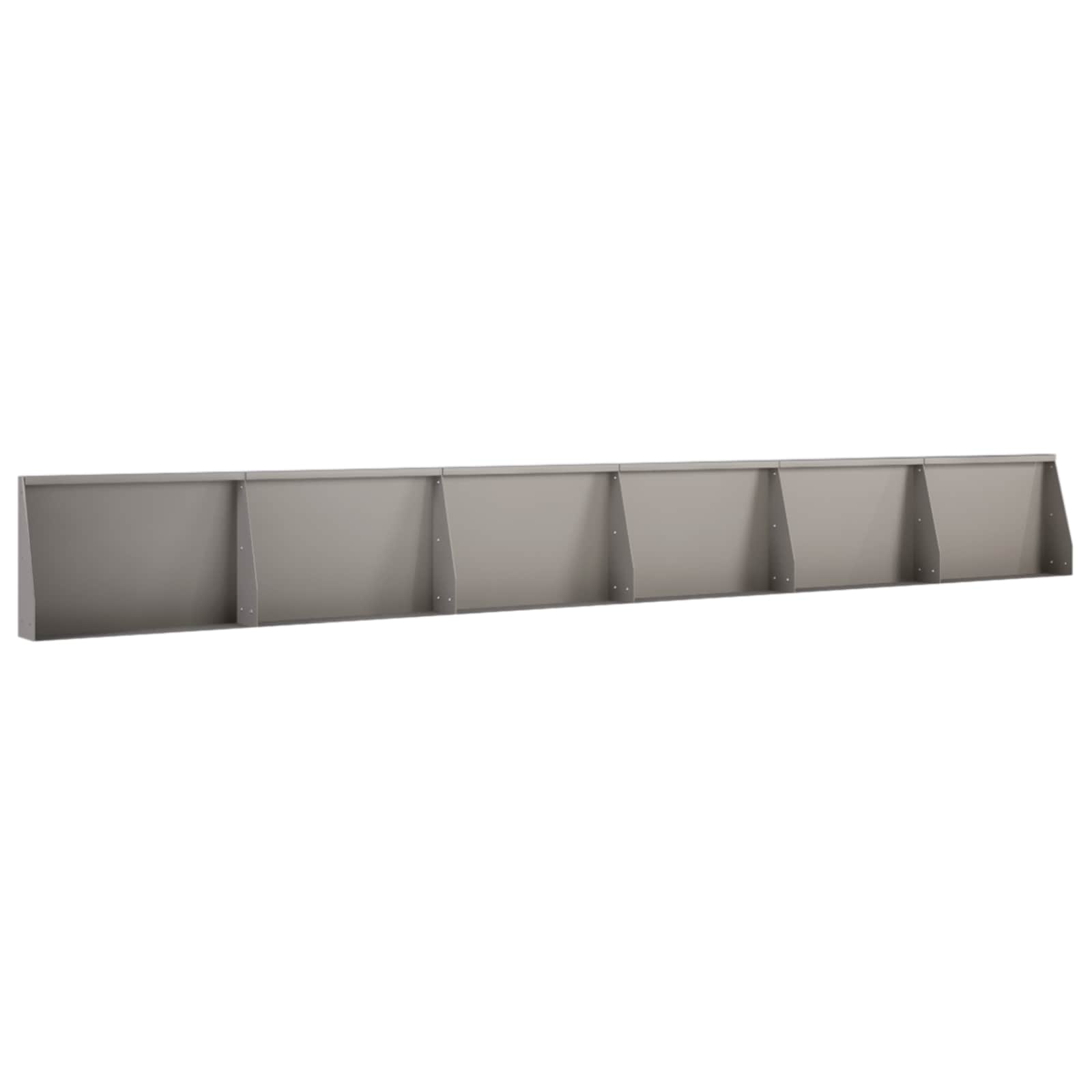Keerwand 6 st 60 x 12 x 50 cm weervast staal Roestkleurig