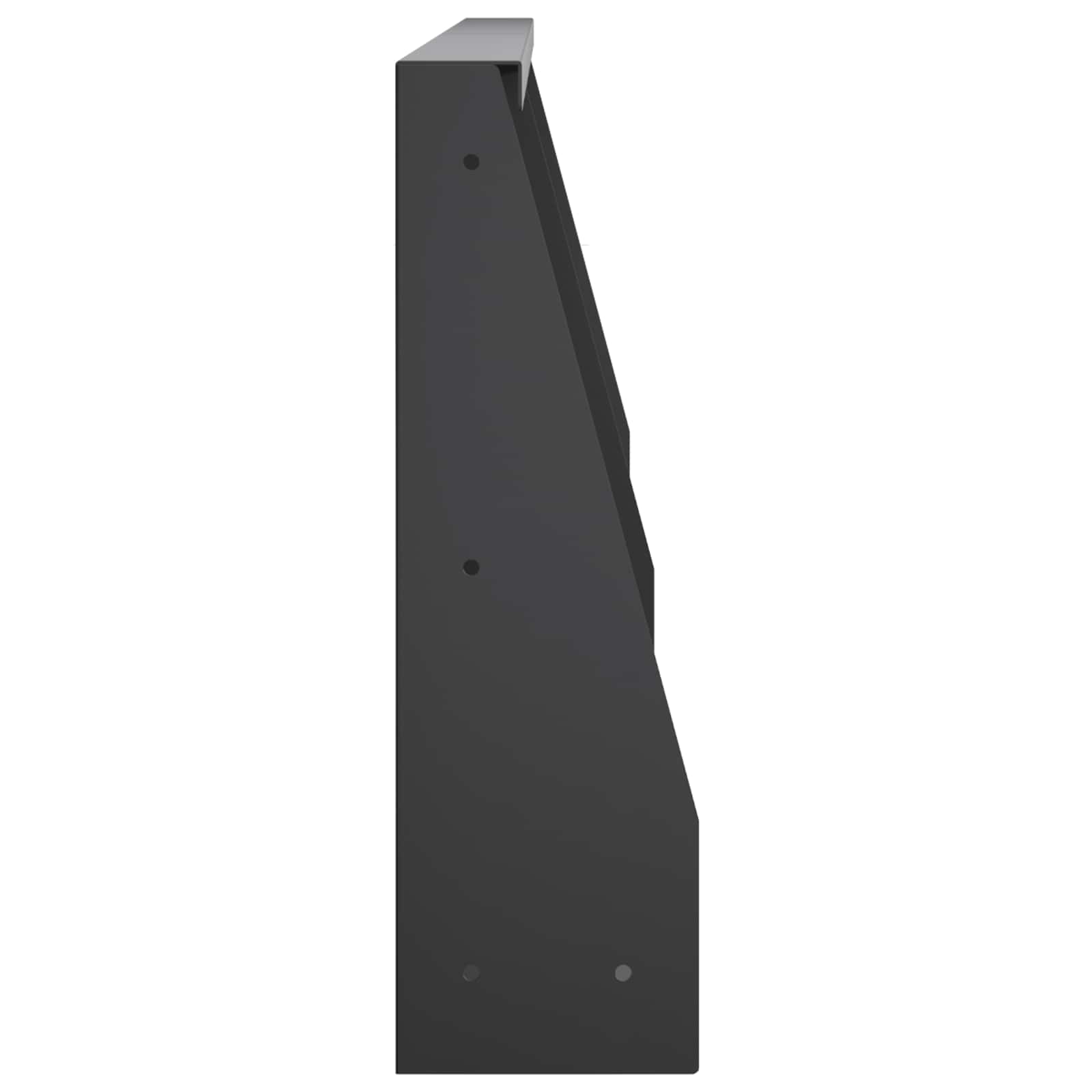 Keerwand 6 st 80 x 12 x 30 cm Staal Zwart