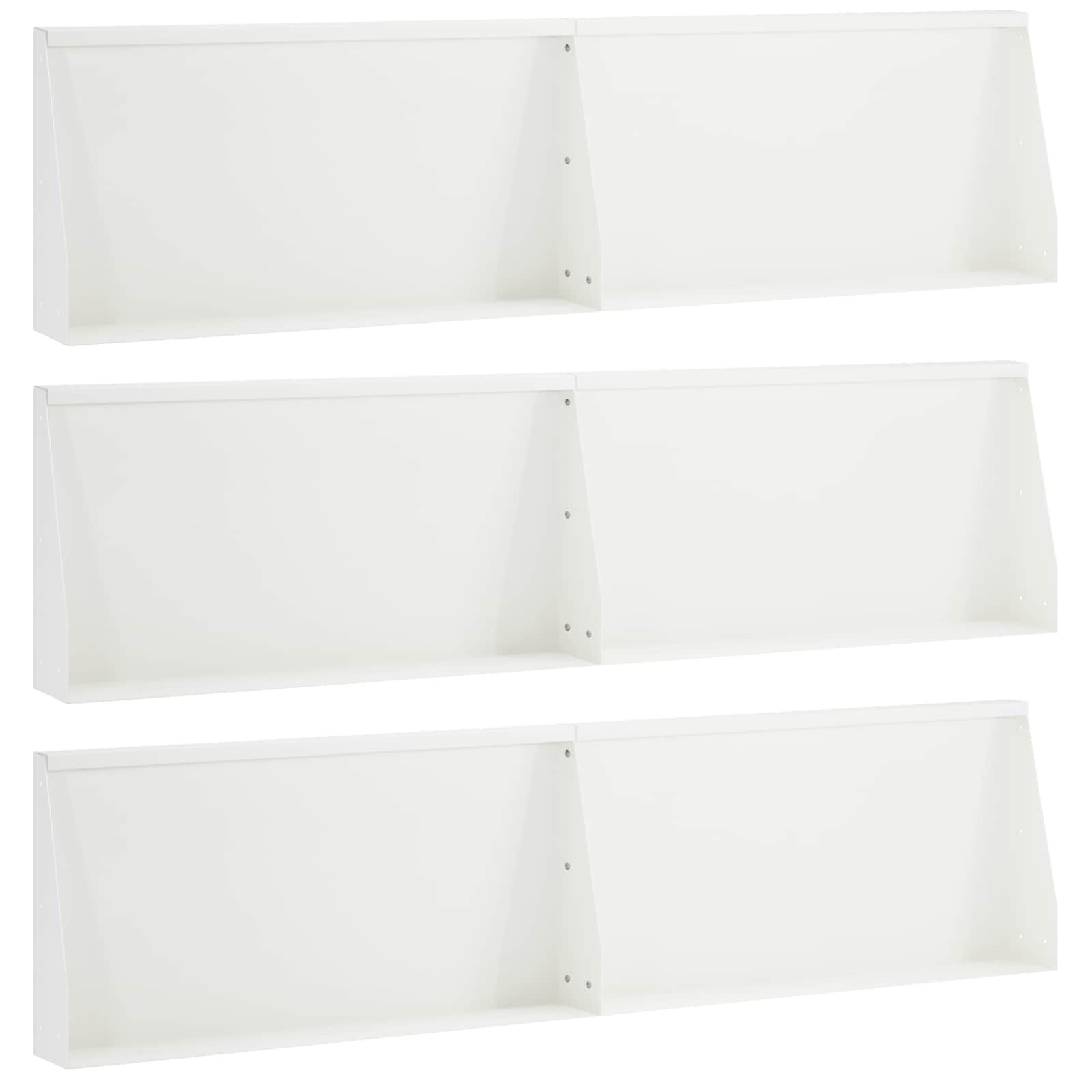 Keerwand 6 st 80 x 12 x 30 cm Staal Wit
