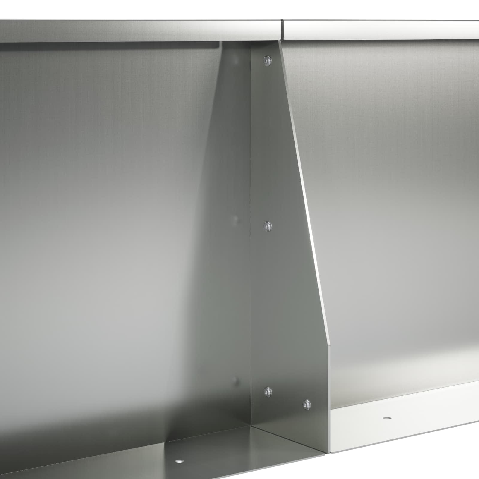 Keerwand 6 st 80 x 12 x 30 cm Gegalvaniseerd staal zilver