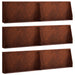 Keerwand 6 st 80 x 12 x 30 cm weervast staal Roestkleurig