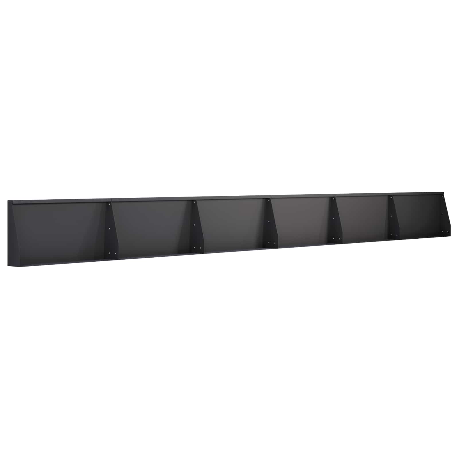 Keerwand 6 st 80 x 12 x 40 cm Staal Zwart
