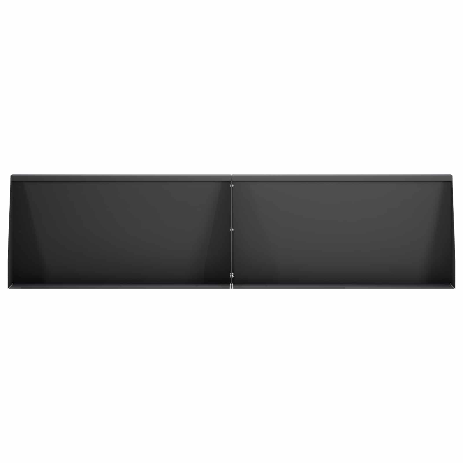 Keerwand 6 st 80 x 12 x 40 cm Staal Zwart