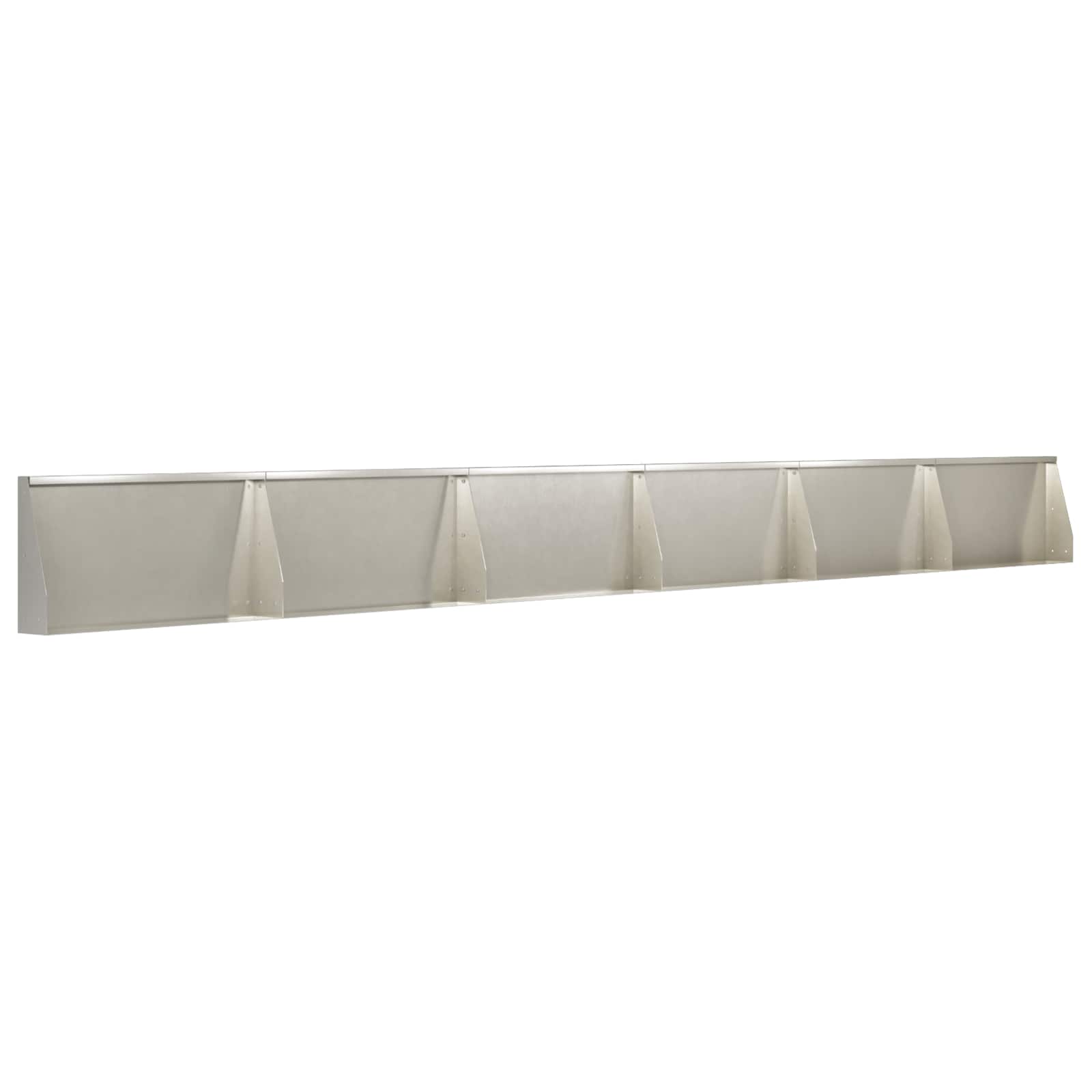 Keerwand 6 st 80 x 12 x 40 cm Roestvrij staal zilver