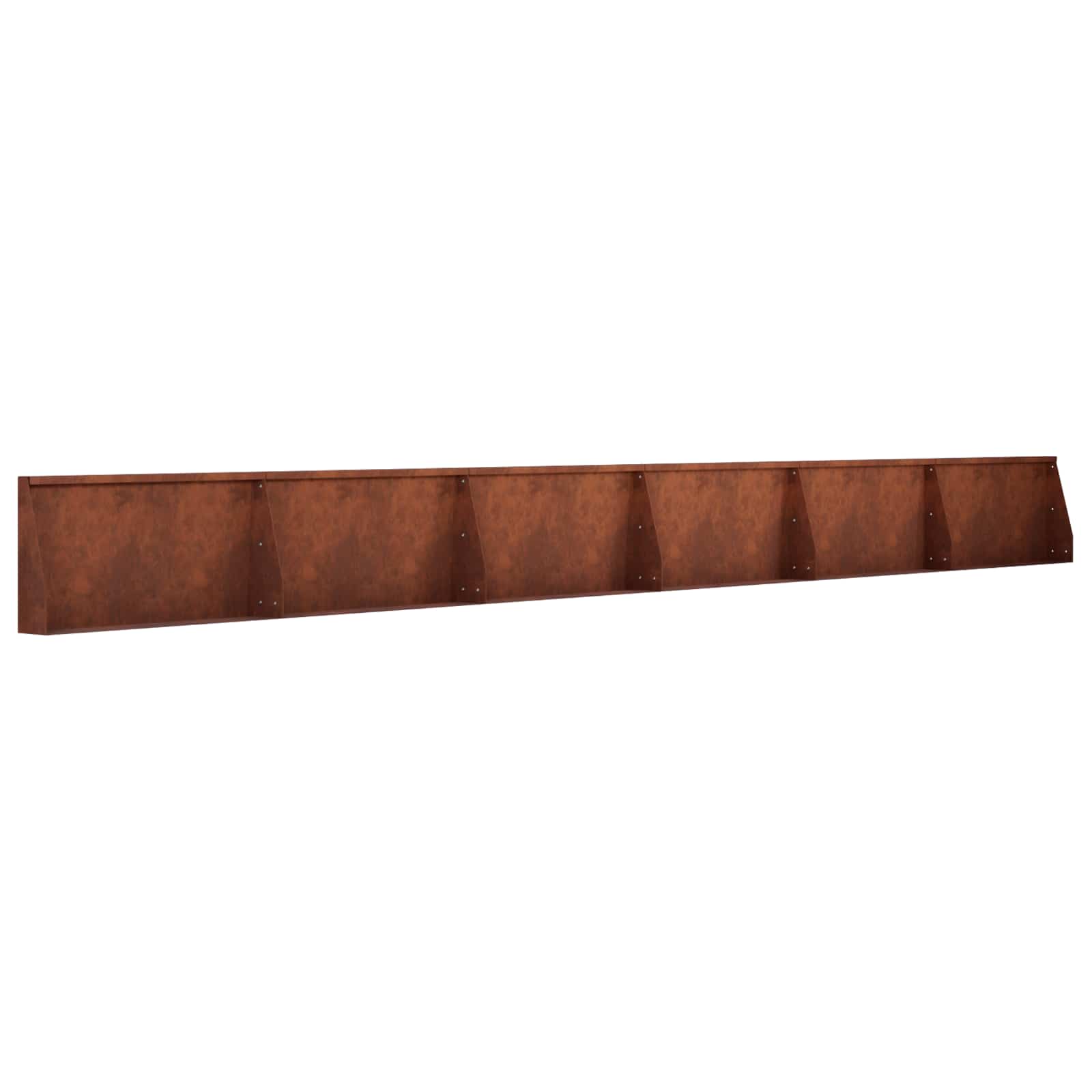 Keerwand 6 st 80 x 12 x 40 cm weervast staal Roestkleurig