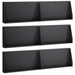 Keerwand 6 st 80 x 12 x 50 cm Staal Zwart