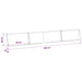 Keerwand 6 st 80 x 12 x 50 cm Staal Zwart