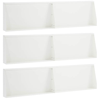 Keerwand 6 st 80 x 12 x 50 cm Staal Wit