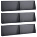 Keerwand 6 st 80 x 12 x 50 cm Staal Antraciet