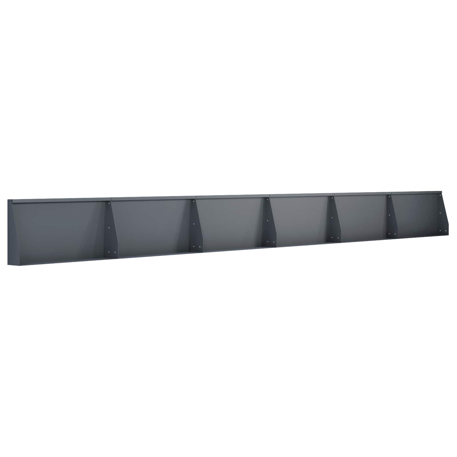 Keerwand 6 st 80 x 12 x 50 cm Staal Antraciet
