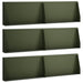 Keerwand 6 st 80 x 12 x 50 cm Staal Olijfgroen