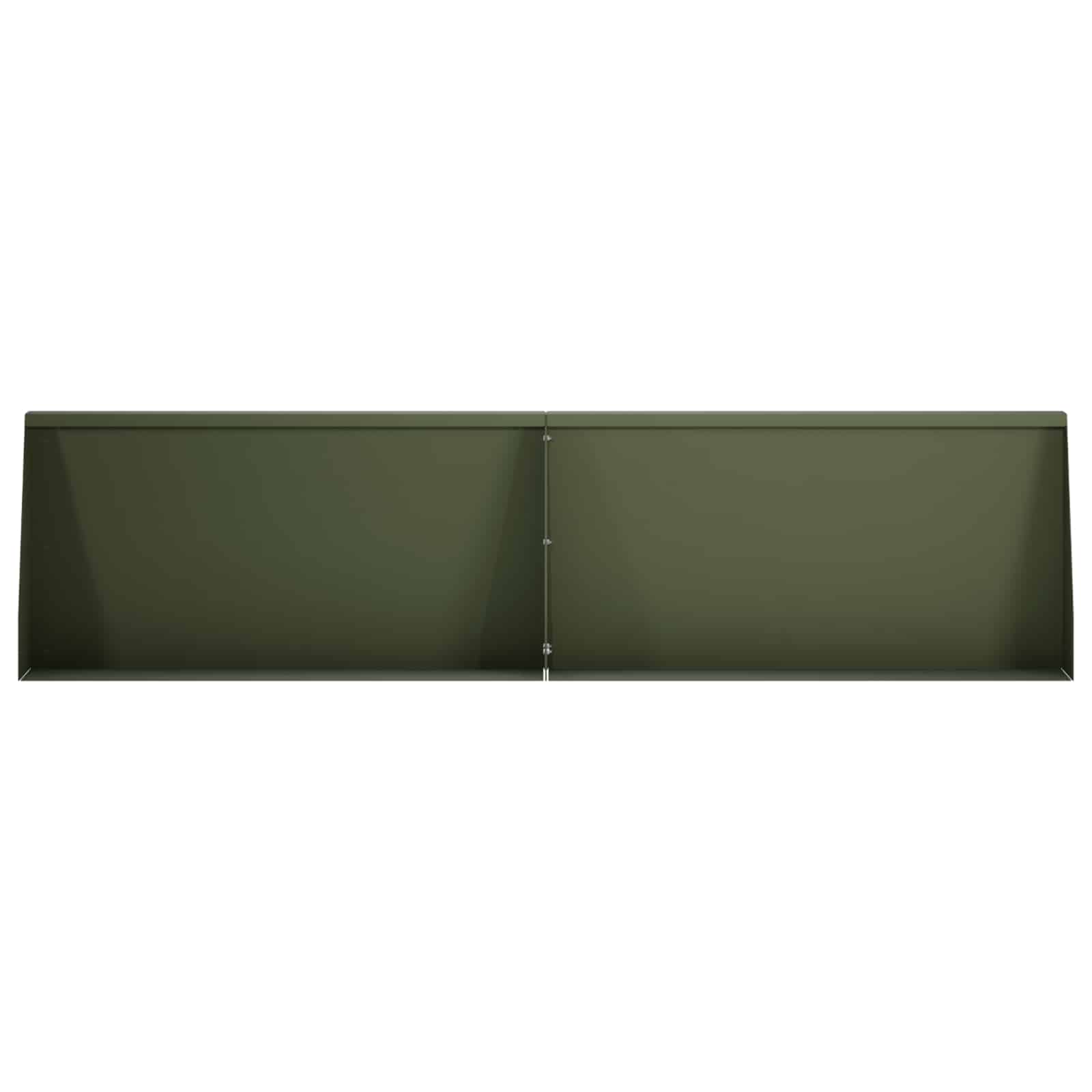 Keerwand 6 st 80 x 12 x 50 cm Staal Olijfgroen