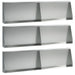 Keerwand 6 st 80 x 12 x 50 cm Gegalvaniseerd staal zilver