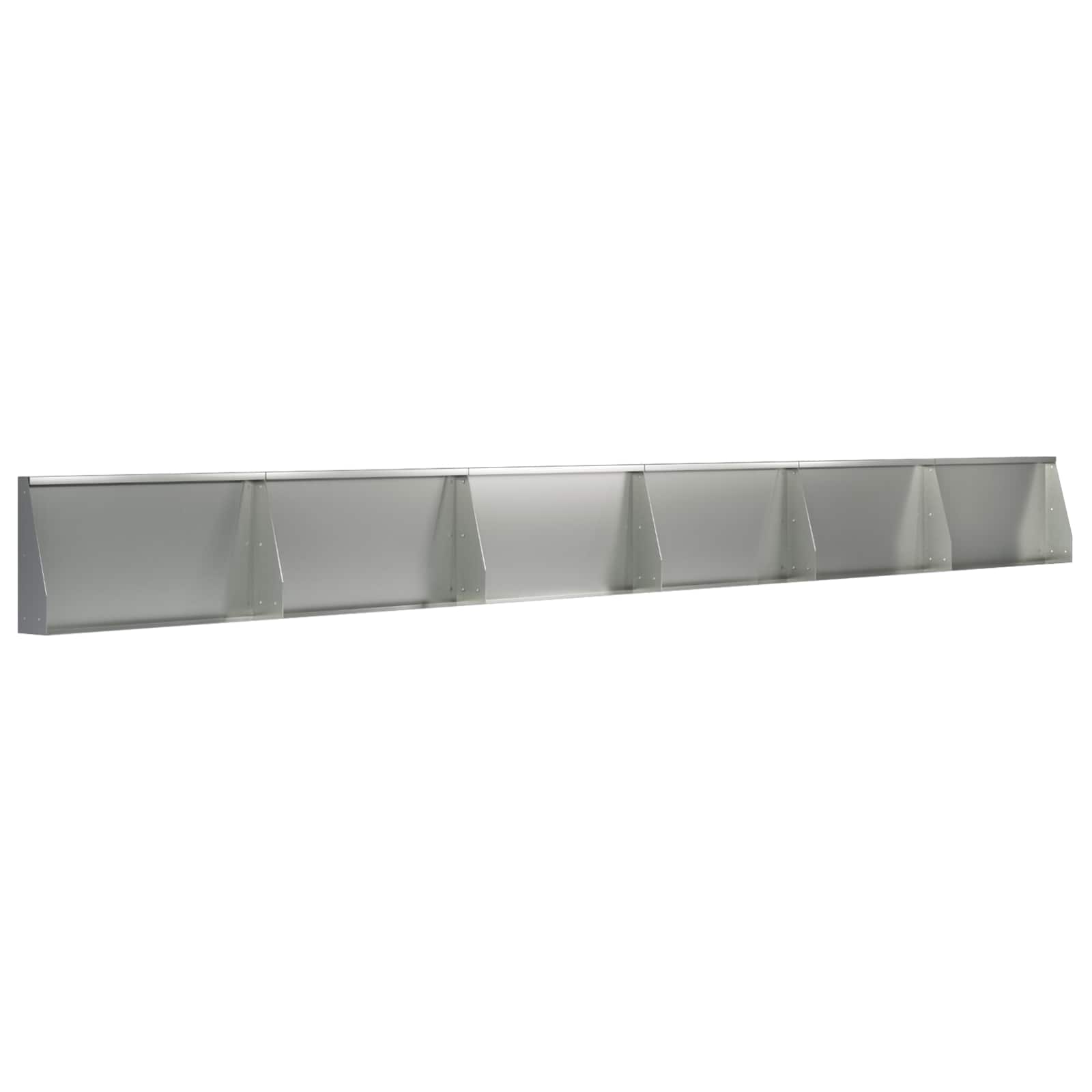 Keerwand 6 st 80 x 12 x 50 cm Gegalvaniseerd staal zilver