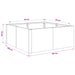 Retentiewall 4 st 100 x 100 x 30 cm Staal Zwart