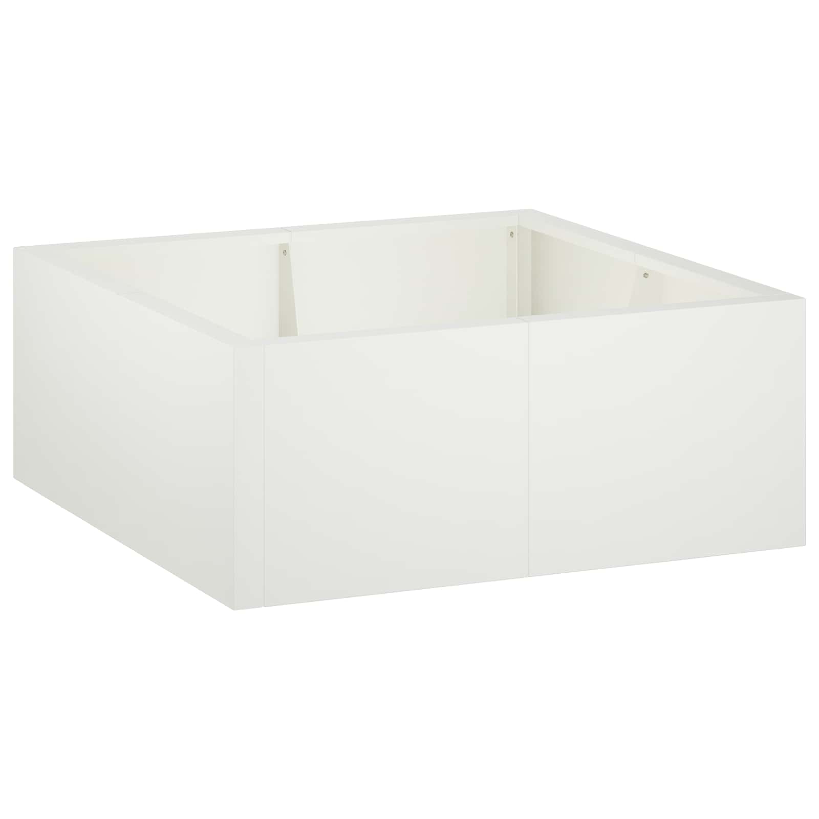 Retentiewall 4 st 100 x 100 x 30 cm Staal Wit
