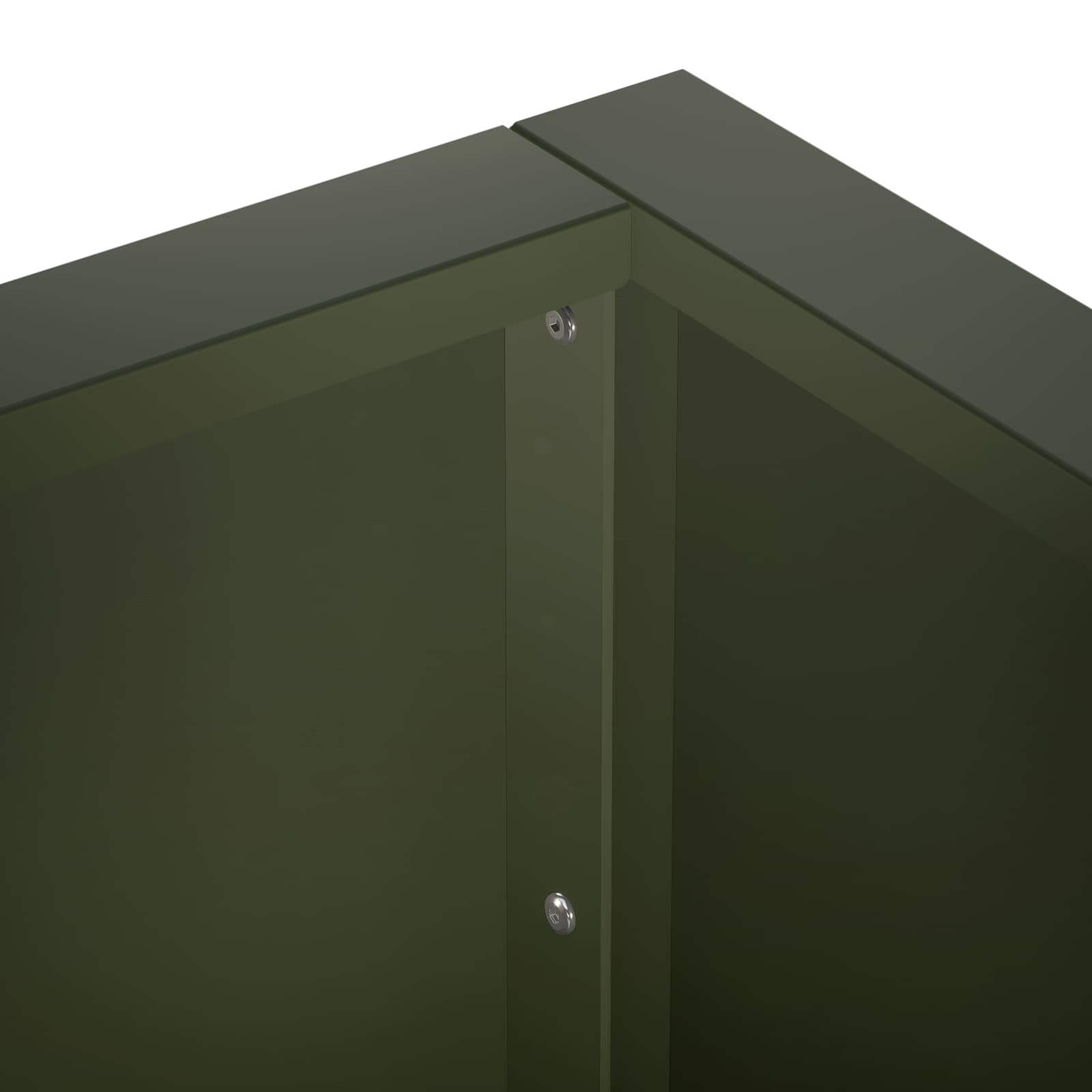 Retentiewall 4 st 100 x 100 x 30 cm Staal Olijfgroen