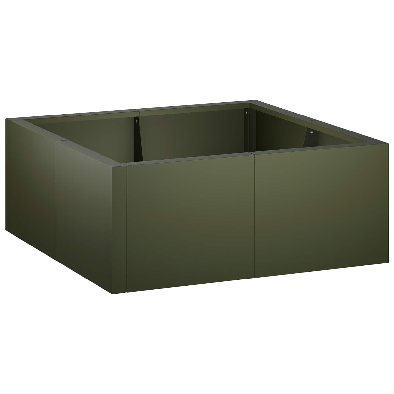 Retentiewall 4 st 100 x 100 x 30 cm Staal Olijfgroen