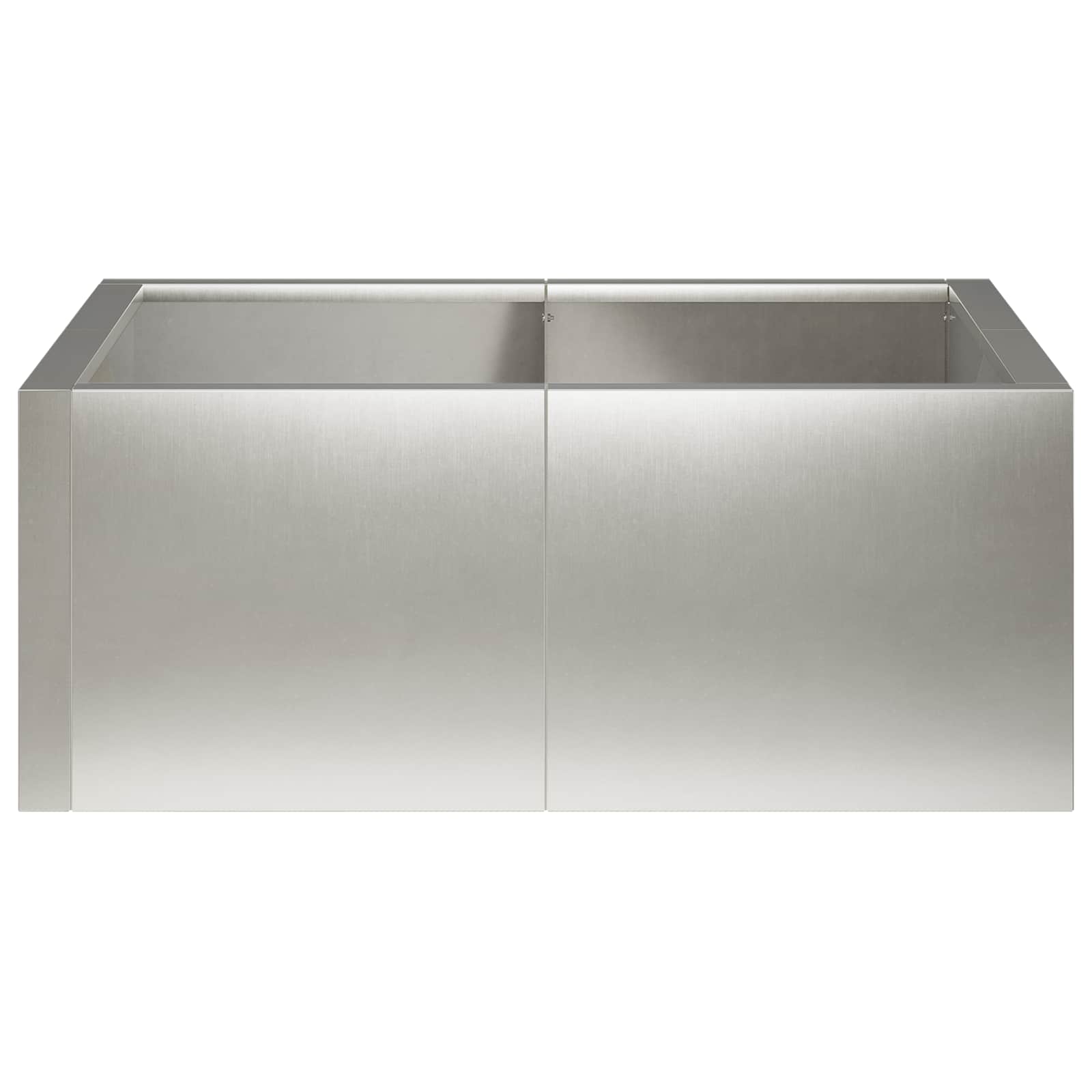 Retentiewall 4 st 100 x 100 x 30 cm Roestvrij staal zilver
