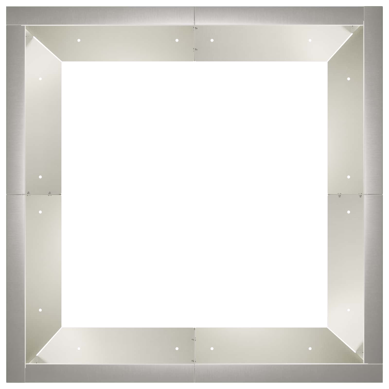 Retentiewall 4 st 100 x 100 x 30 cm Roestvrij staal zilver