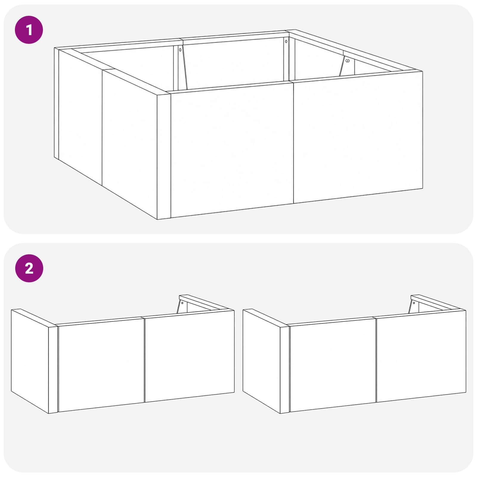 Retentiewall 4 st 100 x 100 x 40 cm Staal Zwart