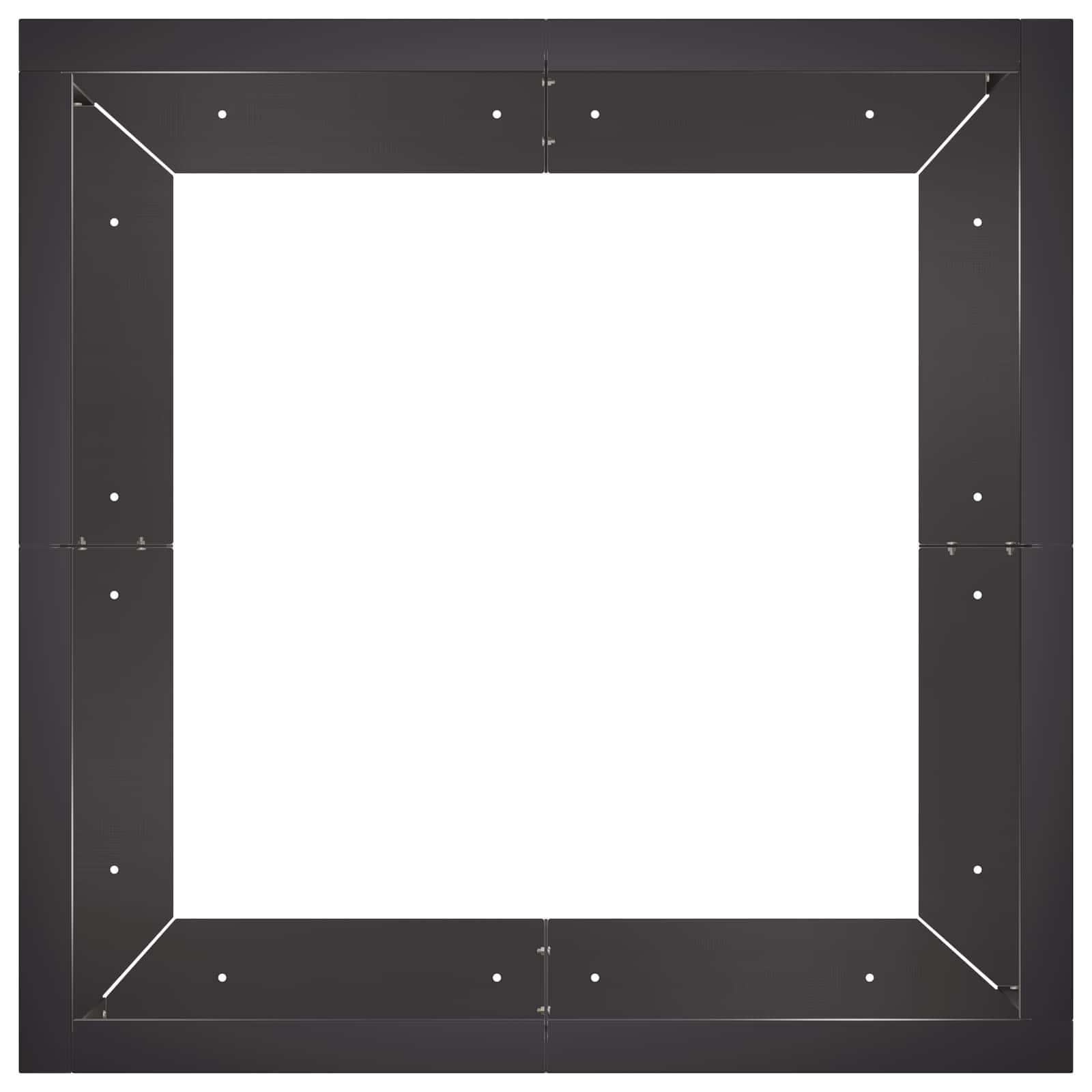 Retentiewall 4 st 100 x 100 x 40 cm Staal Zwart