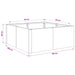 Retentiewall 4 st 100 x 100 x 40 cm Staal Wit