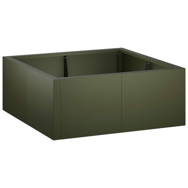 Retentiewall 4 st 100 x 100 x 40 cm Staal Olijfgroen
