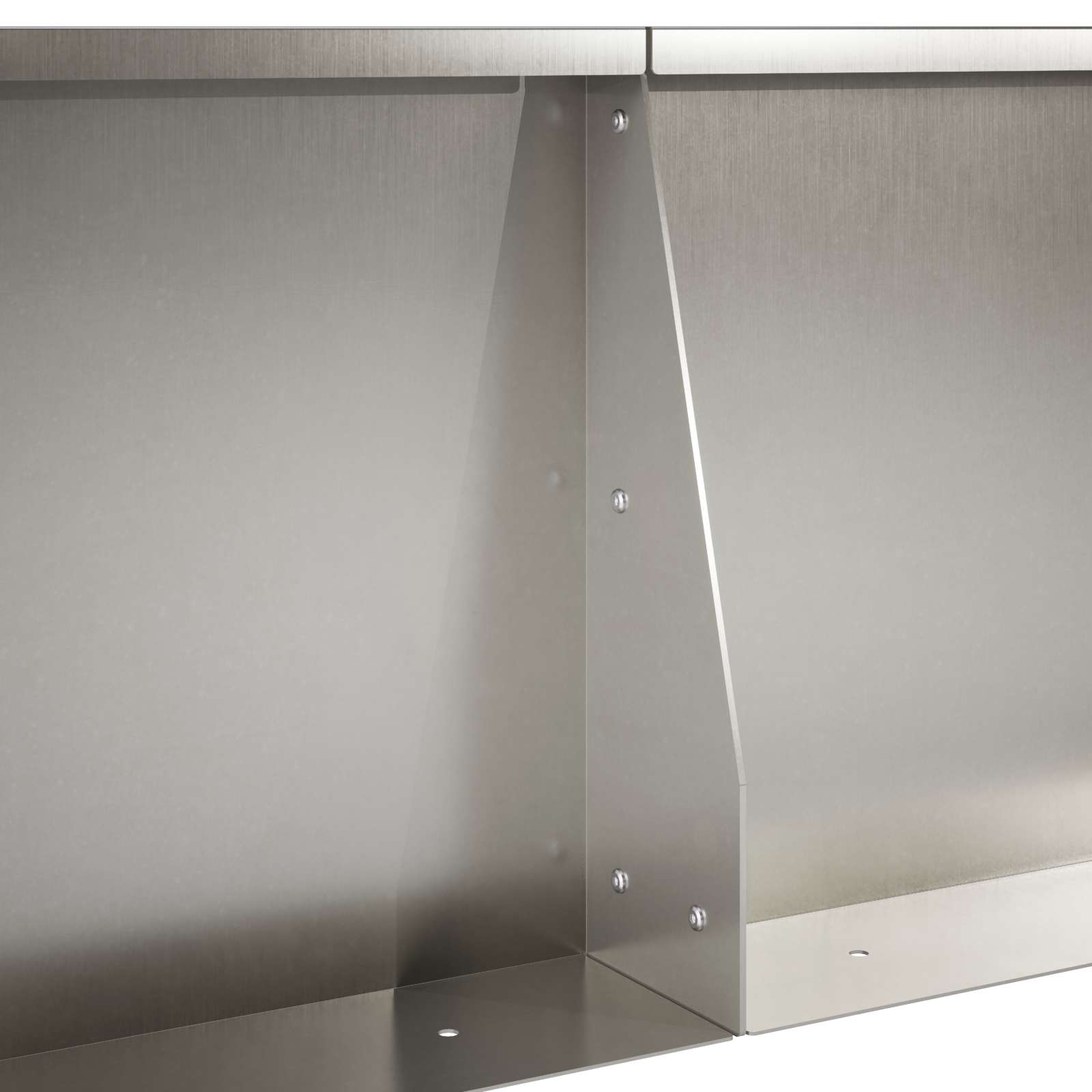 Retentiewall 4 st 100 x 100 x 40 cm Roestvrij staal zilver