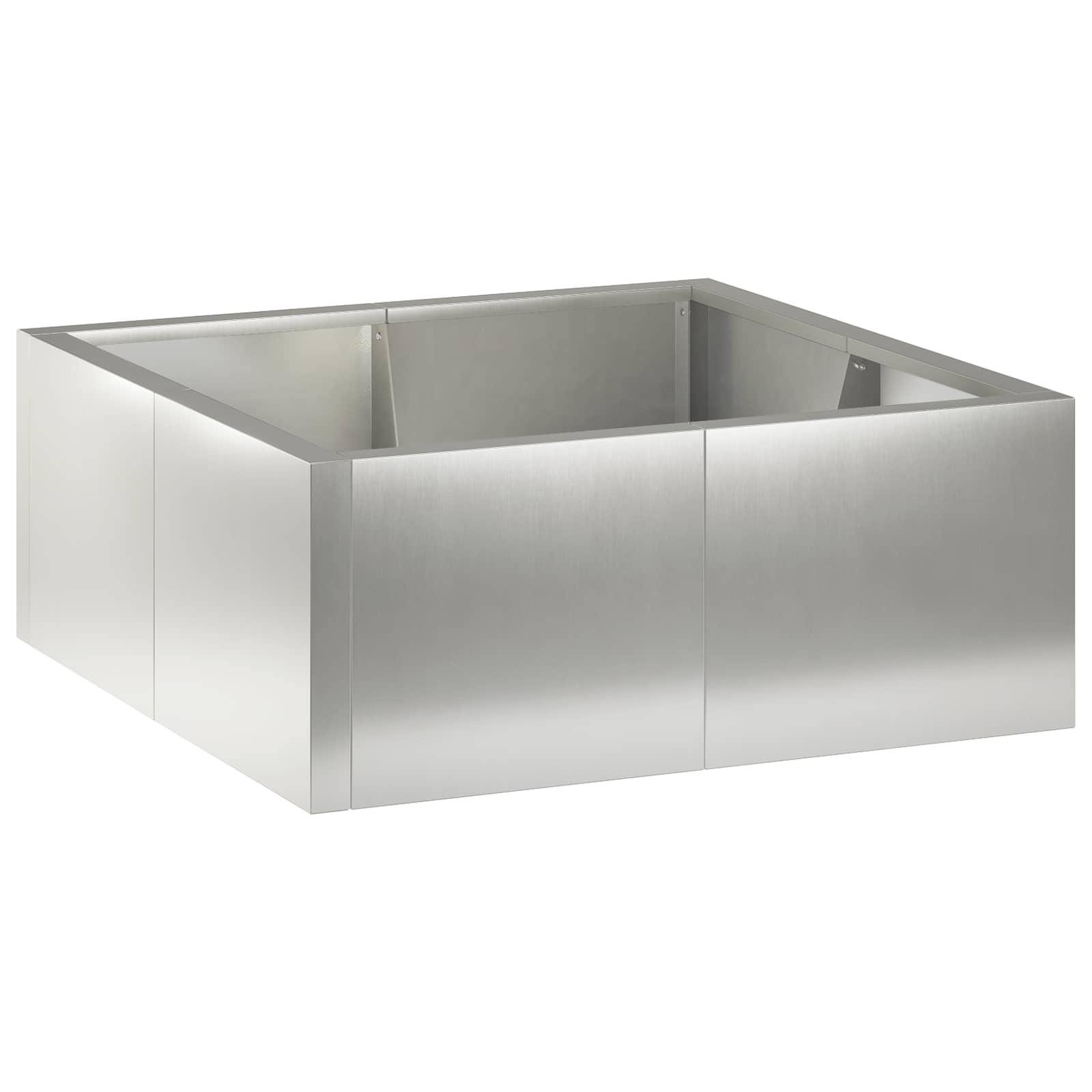 Retentiewall 4 st 100 x 100 x 40 cm Roestvrij staal zilver