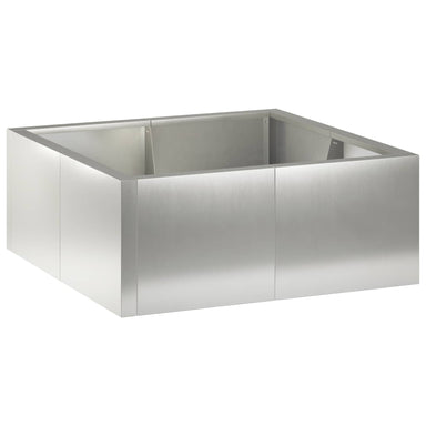 Retentiewall 4 st 100 x 100 x 40 cm Roestvrij staal zilver