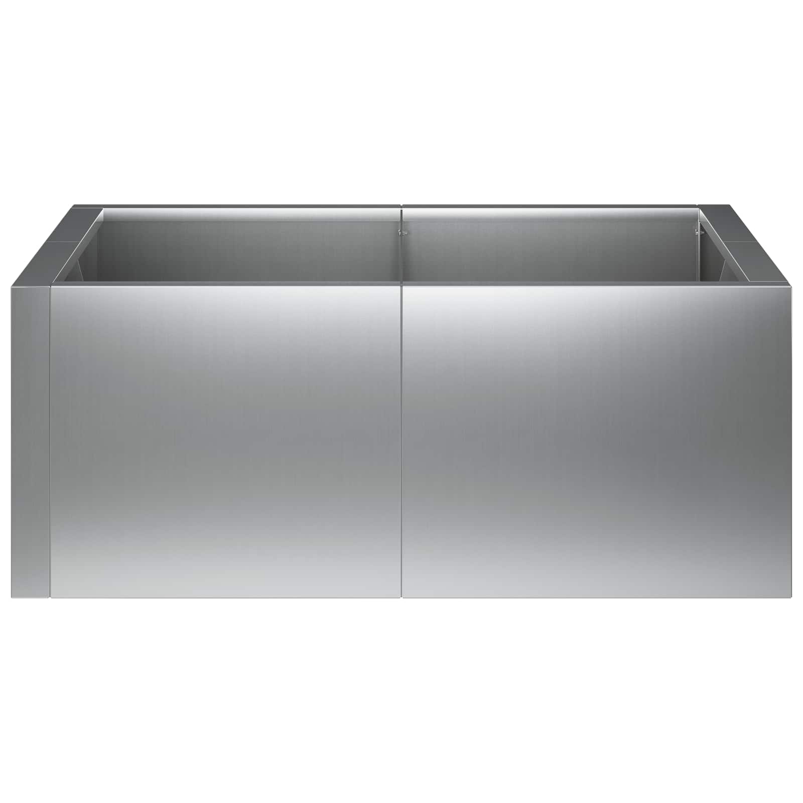 Retentiewall 4 st 100 x 100 x 40 cm Gegalvaniseerd staal zilver