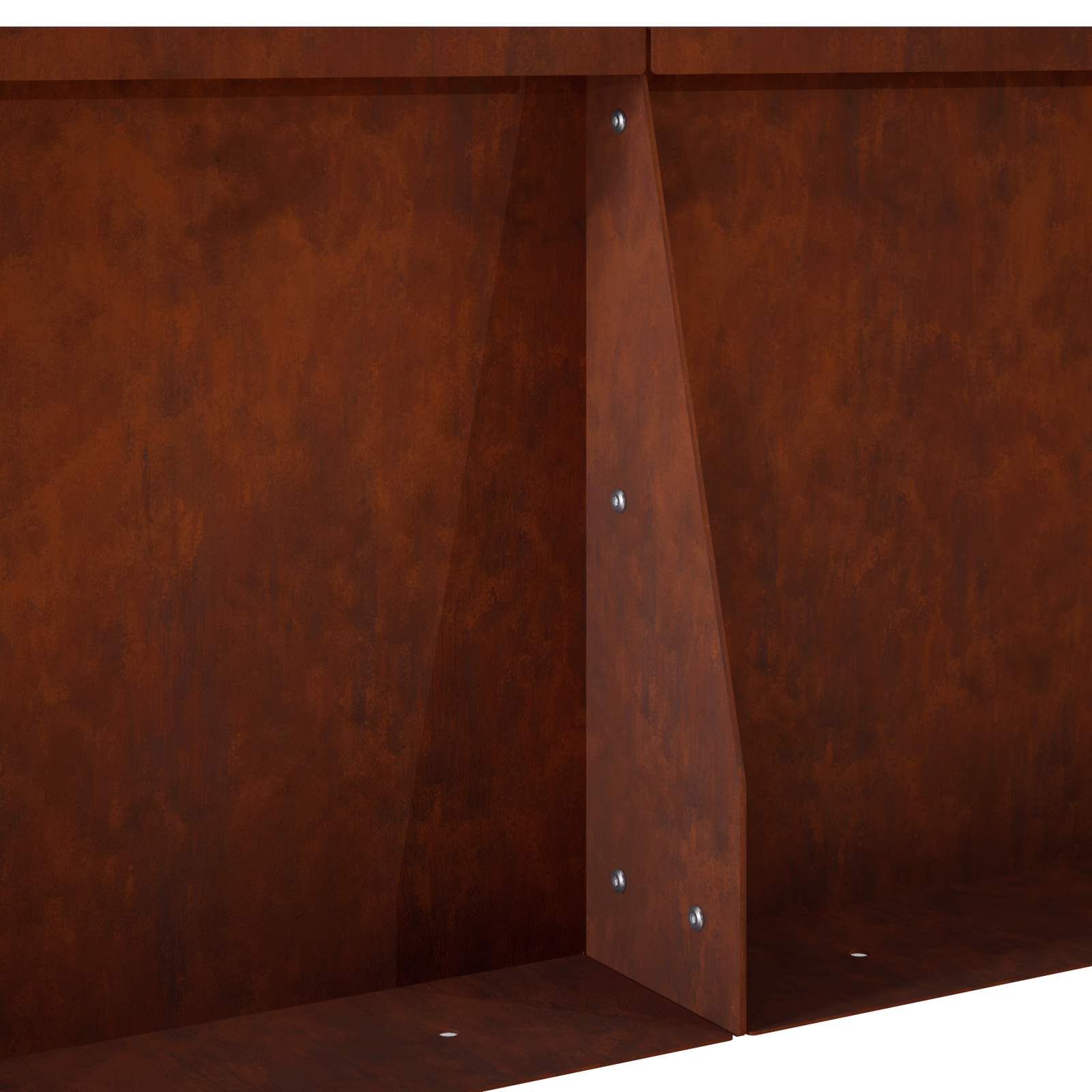 Retentiewall 4 st 100 x 100 x 40 cm weervast staal Roestkleurig
