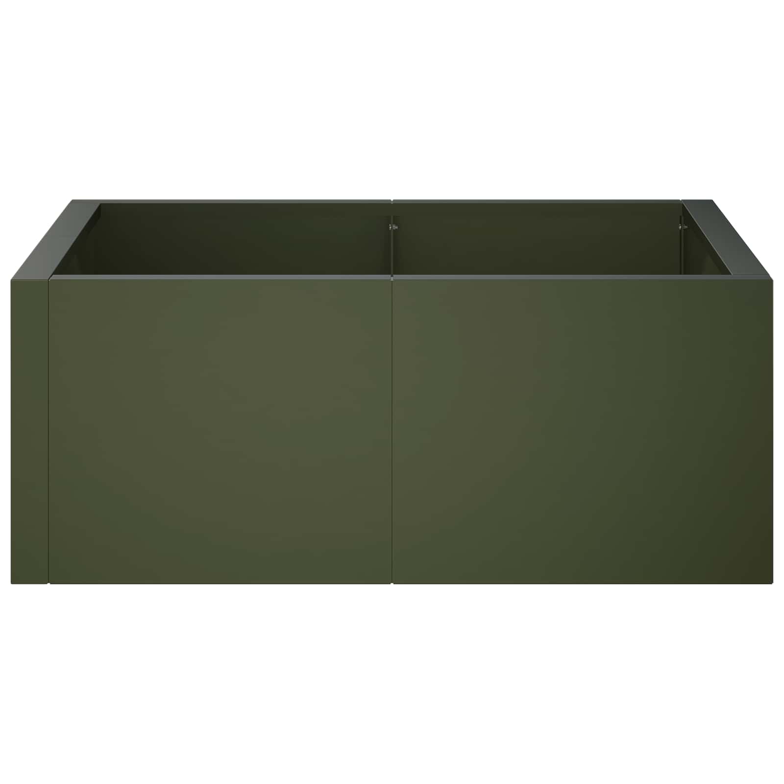 Retentiewall 4 st 100 x 100 x 50 cm Staal Olijfgroen