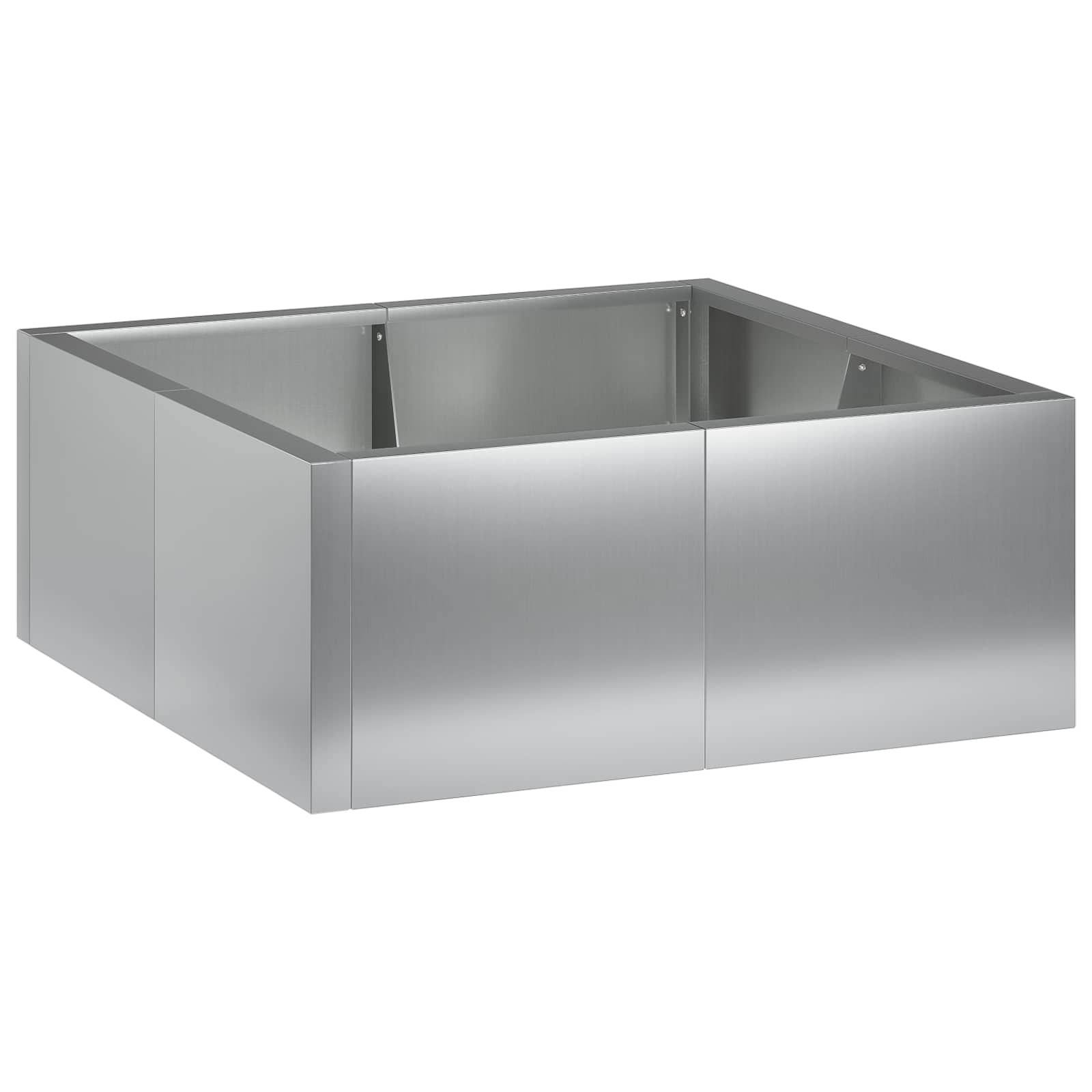 Retentiewall 4 st 100 x 100 x 50 cm Gegalvaniseerd staal zilver