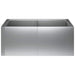 Retentiewall 4 st 100 x 100 x 50 cm Gegalvaniseerd staal zilver