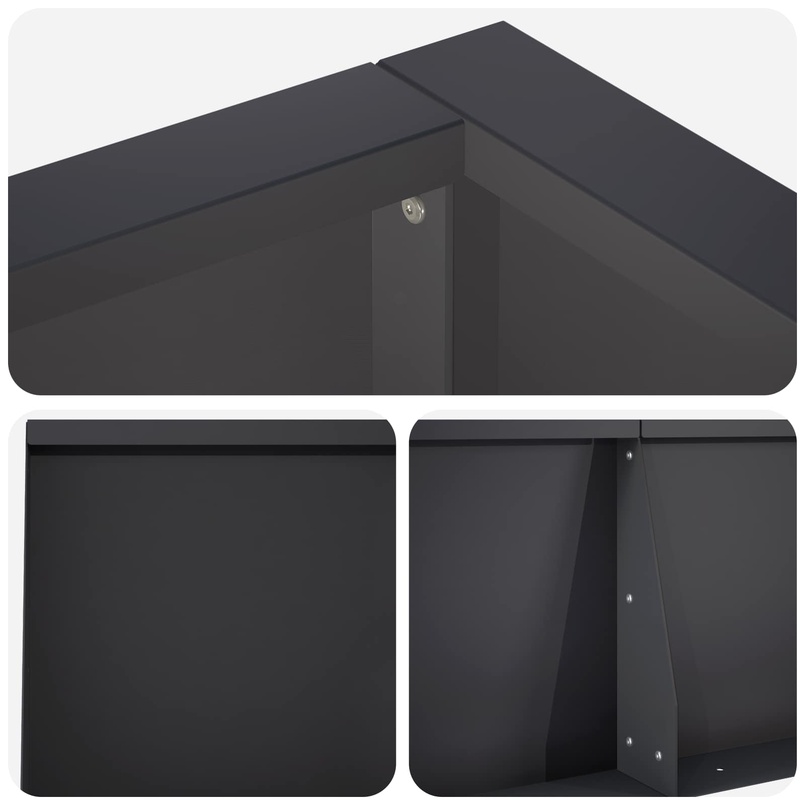 Retentiewall 6 st 200 x 100 x 30 cm Staal Zwart