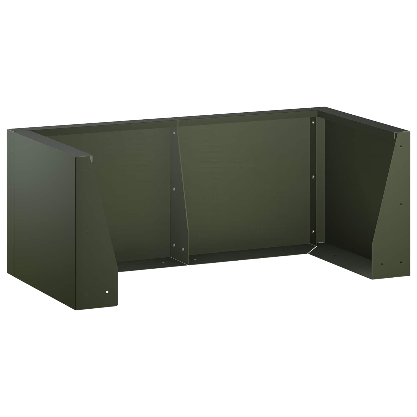 Retentiewall 8 st 300 x 100 x 30 cm Staal Olijfgroen
