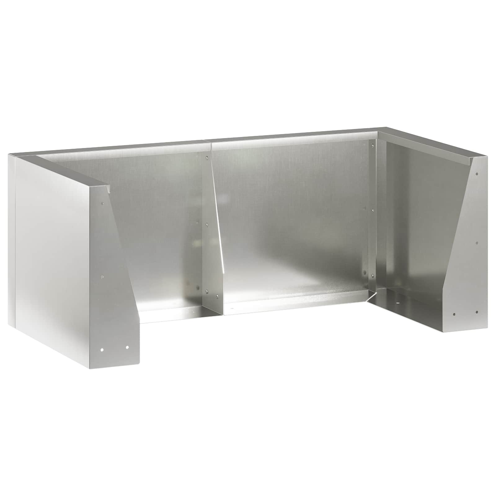 Retentiewall 8 st 300 x 100 x 30 cm Roestvrij staal zilver