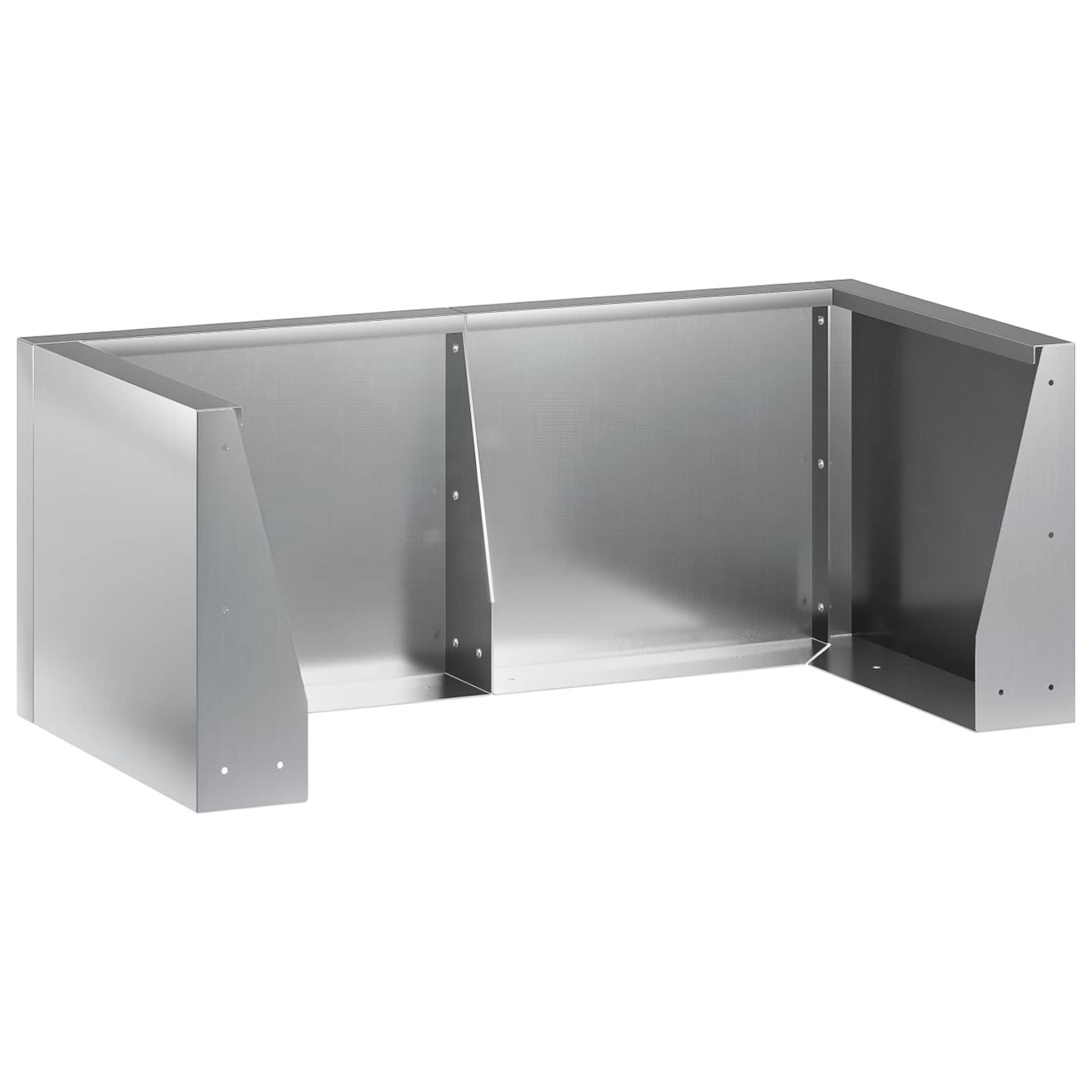 Retentiewall 8 st 300 x 100 x 30 cm Gegalvaniseerd staal zilver