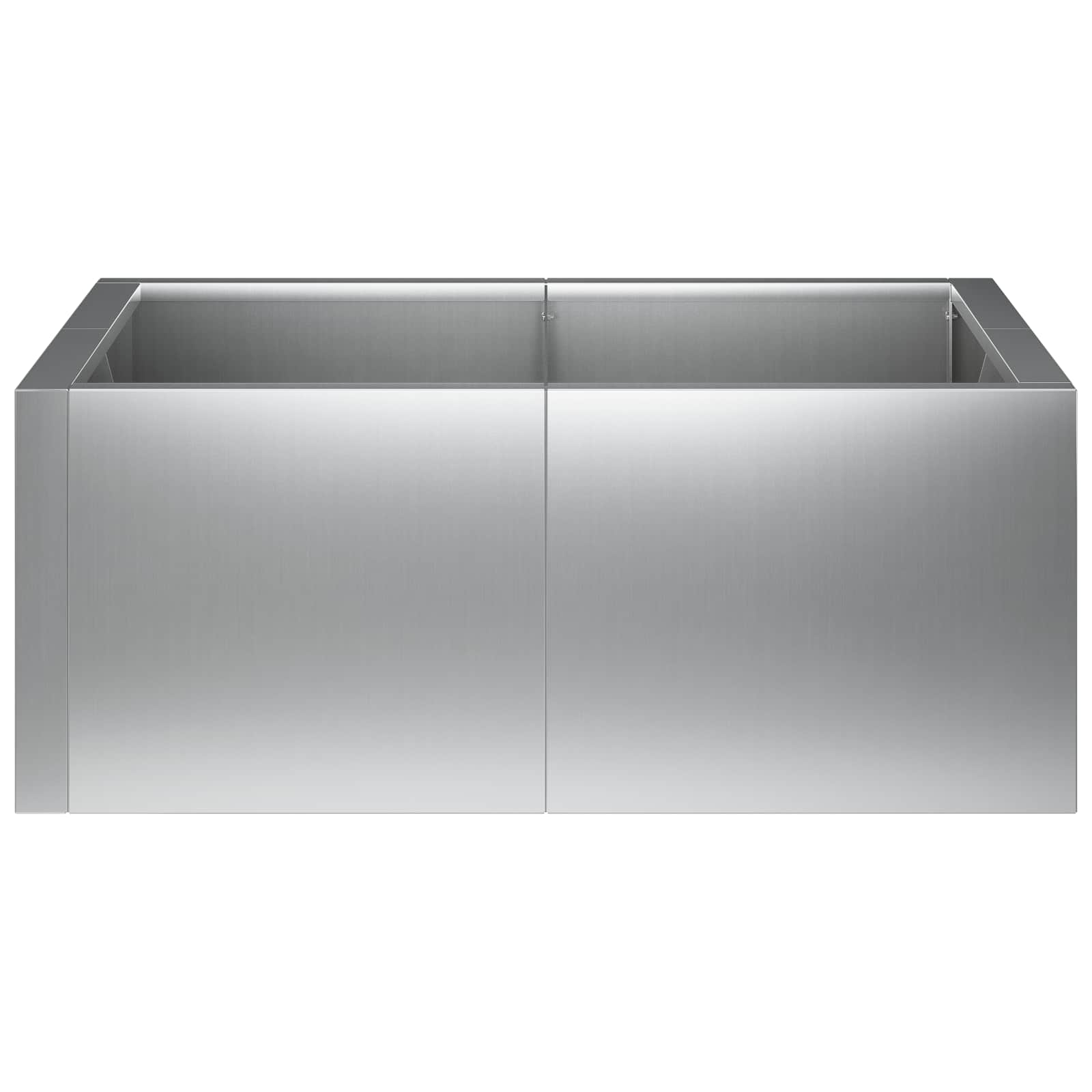 Retentiewall 8 st 300 x 100 x 40 cm Gegalvaniseerd staal zilver