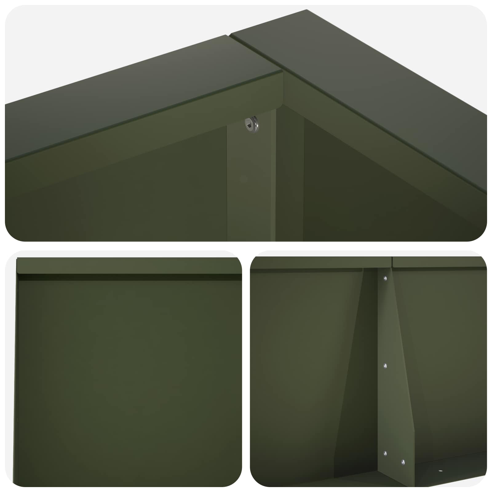 Retentiewall 8 st 300 x 100 x 50 cm Staal Olijfgroen
