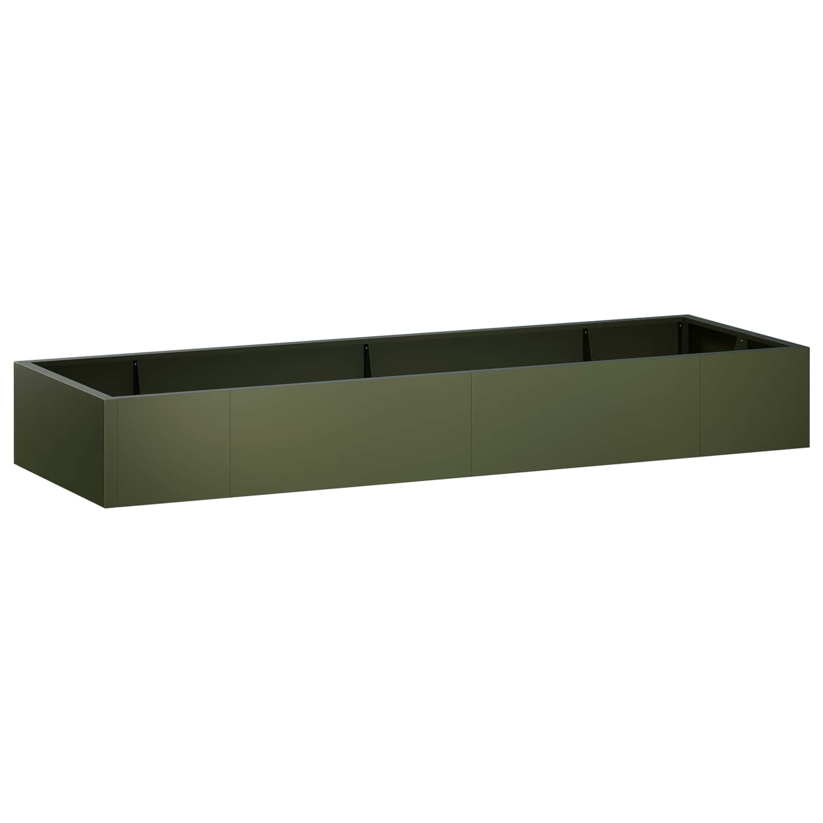 Retentiewall 8 st 300 x 100 x 50 cm Staal Olijfgroen